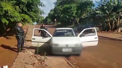 Após perseguição, carro furtado hoje é recuperado em Cascavel