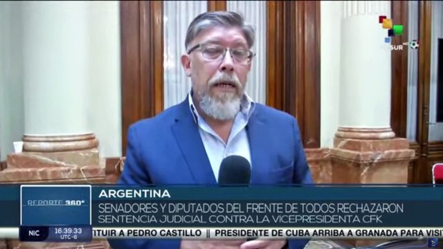 Argentina: Senadores agradecen muestras de solidaridad de líderes políticos tras fallo contra CFK