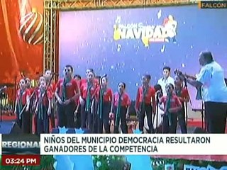 Culmina primer festival Falcón suena en navidad donde niños demostraron su fortaleza en el canto