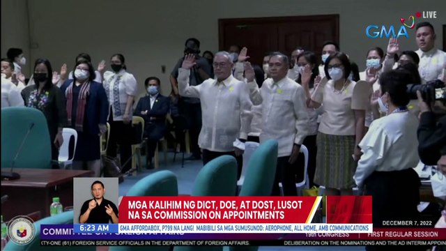 Mga kalihim ng DICT, DOE, at DOST, lusot na sa Commission on Appointments | UB