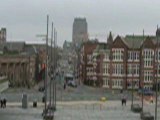 At the top of the stairs of Metropolitan Cathedral