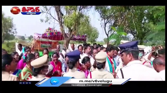 Anthaipally Farmers Protest In Front Of Minister Malla Reddy _ Medchal Dist _ V6 Teenmaar