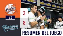 Resumen Caribes vs Bravos 7-dic