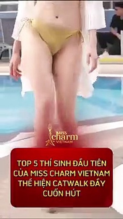 5 cô gái thuộc top 10 Miss Charm Vietnam 2023 trình diễn kỹ năng catwalk