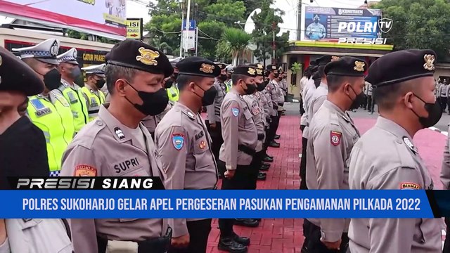 Polres Sukoharjo Gelar Apel Pergeseran Pasukan Pengamanan Pilkades