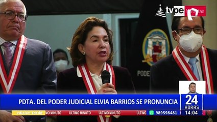 Elvia Barrios: presidenta del Poder Judicial se pronuncia sobre cierre del Congreso