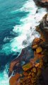 Wait for it...I almost lost my drone (31s) Ocean Cliff Dive Drone View. Sydney Australia Adventures