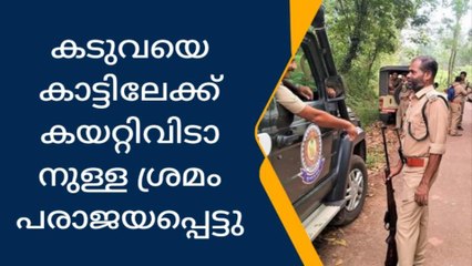 വനപാലകർക്ക് നേരെ ചീറി പാഞ്ഞ് കടുവ