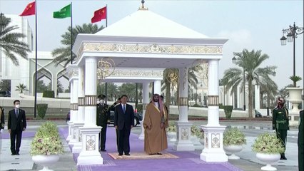 استقبال رسمي للرئيس الصيني في الديوان الملكي بالرياض