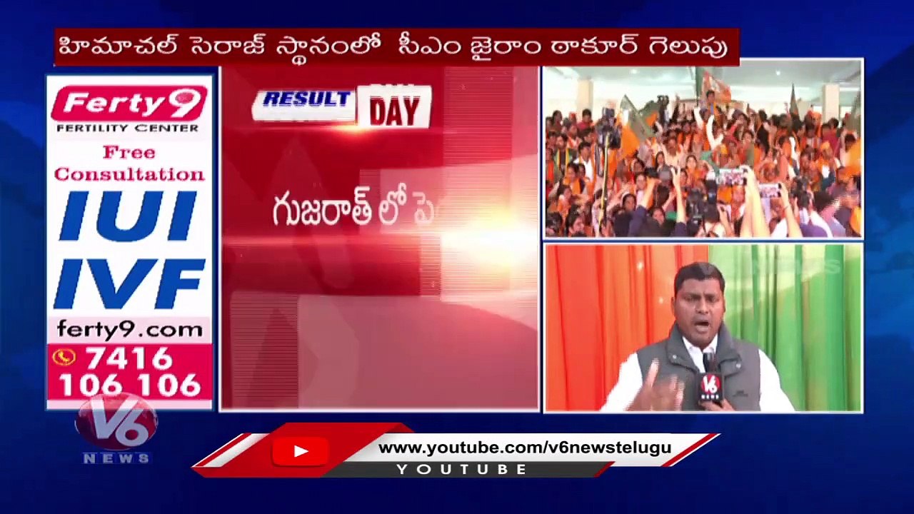 Gujarat Election Results 2022 : BJP Leading In 157+ Seats | V6 News