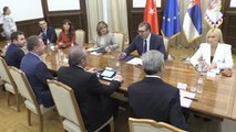 Sırbistan Cumhurbaşkanı Vucic, TBMM Başkanı Şentop'u kabul etti