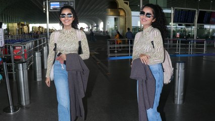 Anupama Parameswaran In Jolly Mood At Mumbai Airport