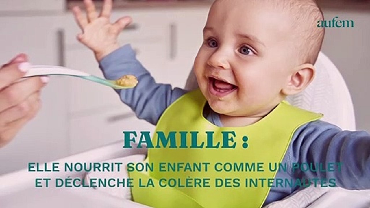 Elle nourrit son enfant comme un poulet et déclenche la colère des internautes