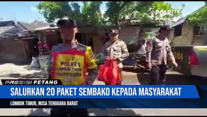 Kapolsek Pringgabaya Menyalurkan Bantuan Sosial Sembako Kepada Masyarakat Dusun Jejangka
