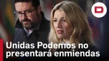 Yolanda Díaz se desmarca de Sánchez y no presenta enmiendas sobre el delito de malversación