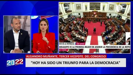 Alejandro Muñante sobre destitución de Pedro Castillo: “Hoy ha triunfado la democracia”