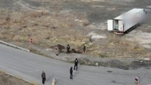 Erzincan'da kimyasal madde yüklü TIR'da sızıntı