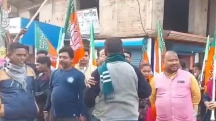 ঝাড়গ্রাম:গুজরাটে বিজেপির জয়,উল্লাস জঙ্গল মহলে !