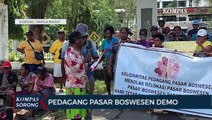 Tak Ingin Pindah Pedagang Boswesen Kembali Demo Pemkot Sorong