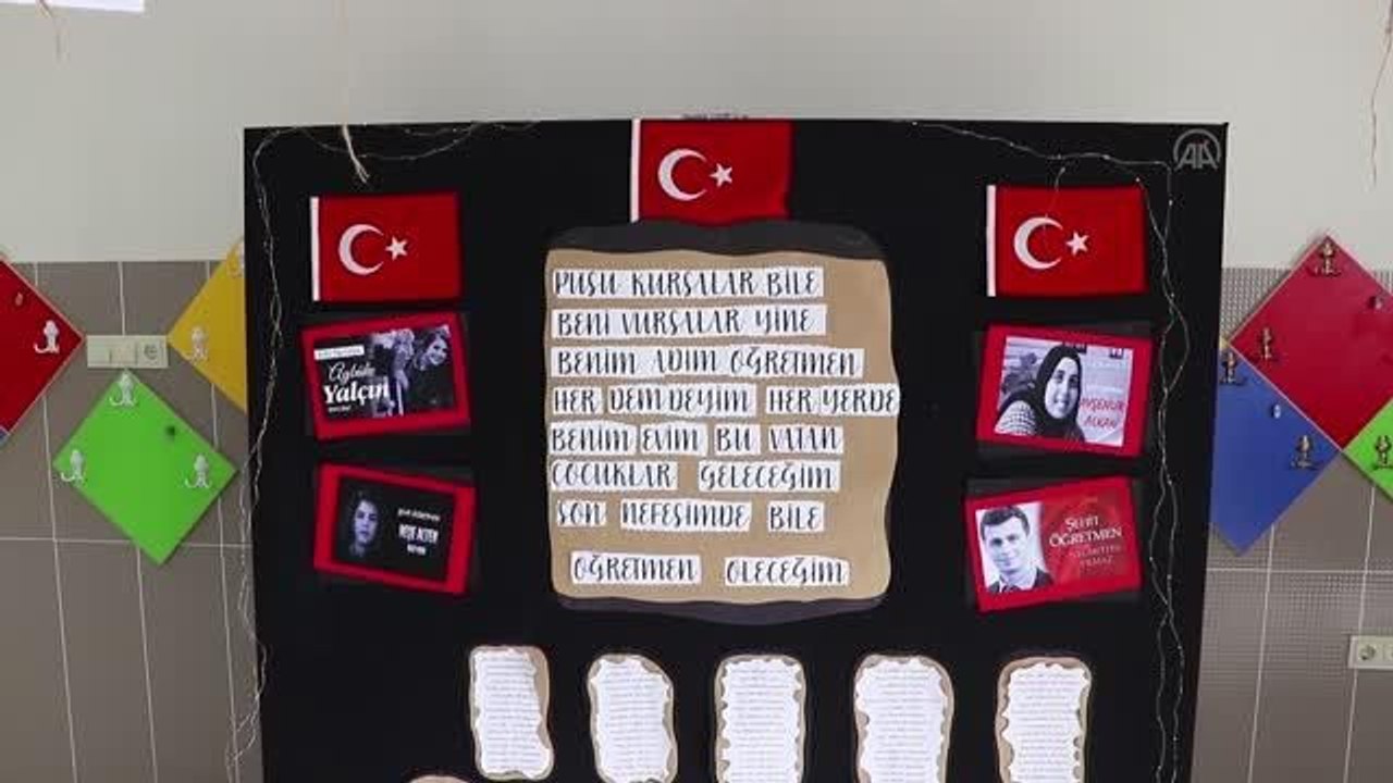 Tekirdağ'da şehit öğretmenlerin fotoğrafları sergilendi