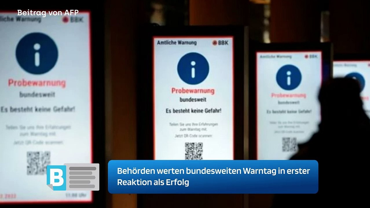 Behörden werten bundesweiten Warntag in erster Reaktion als Erfolg