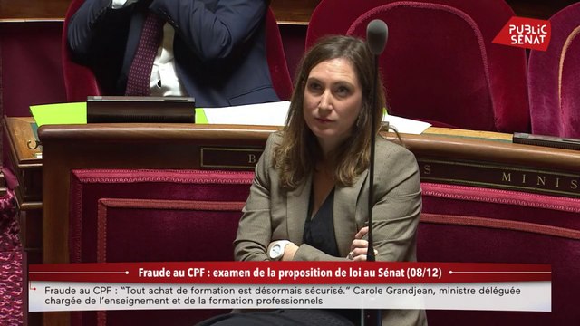 Fraude au CPF : examen de la proposition de loi au Sénat (08/12)