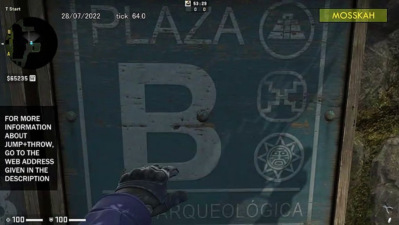 How to Smoke Side Hall on Ancient, option 1 - CSGO