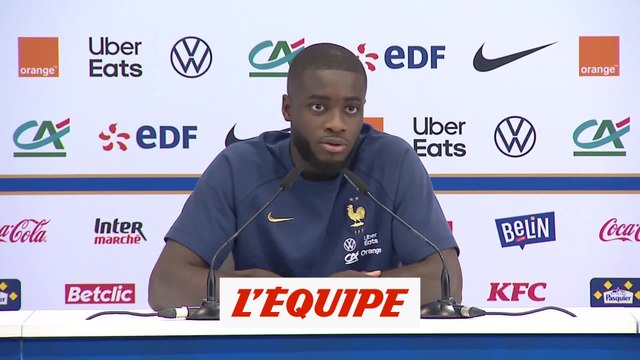 Upamecano : « On travaille les coups de pieds arrêtés à l'entraînement » - Foot - CM 2022 - Bleus