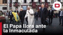 El Papa llora ante la Inmaculada: «Vengo a traerte la súplica de los niños de la tierra atormentada»