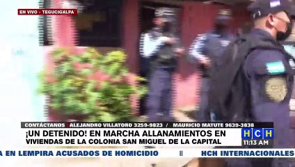 ¡Un detenido, deja fuerte allanamiento en col. San Miguel, TGU!
