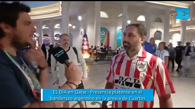 EL DÍA en Qatar.- Presencia platense en el banderazo argentino en la previa de Cuartos