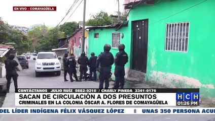 ¡Sacan de circulación a dos presuntos criminales en la capitalina col. Oscar A. Flores!