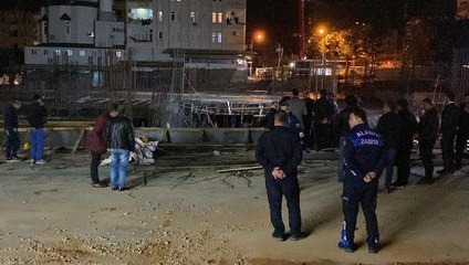 ALANYA'DA BELEDİYENİN SOSYAL HİZMET BİNASI İNŞAATINDA ÇÖKME; 3 YARALI