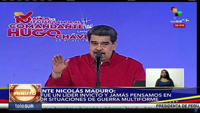 Presidente Nicolás Maduro refiere que Pedro Castillo fue víctima de un acoso permanente