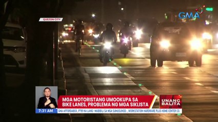 Mga motoristang umookupa sa bike lanes, problema ng mga siklista | UB