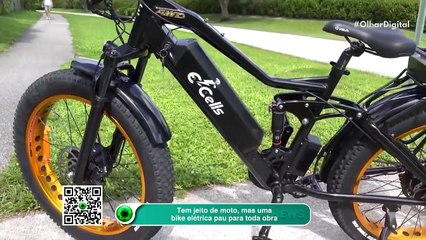 Tem jeito de moto, mas uma bike elétrica pau para toda obra