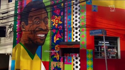 Ciclistas da 9 de Julho passarão por grafite de ídolo nacional