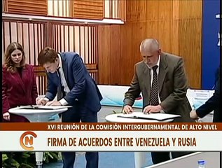 Rusia y Venezuela firman acuerdo como parte de la XVI reunión de la CIAN