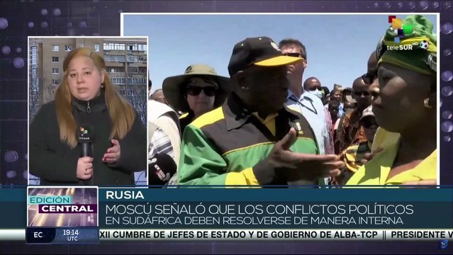 Rusia señaló que conflictos políticos en Sudáfrica deben resolverse de manera interna