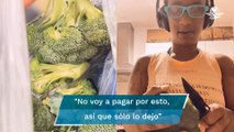 “Sólo pagaré lo que me voy a comer”: Mujer corta los tallos de sus verduras antes de pagar