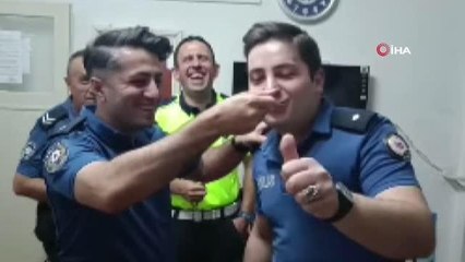 Görev başında kalbine yenik düşen komiser yardımcısından geriye bu görüntüler kaldı