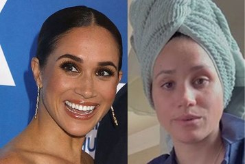 Meghan Markle sans maquillage, elle dévoile son visage au naturel à la sortie de la douche, les cheveux enveloppés dans une serviette