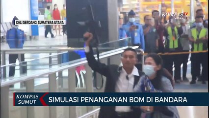 Personel Gabungan Gelar Simulasi Pengamanan di Bandara Kualanamu