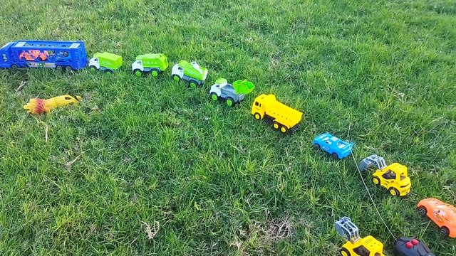 gadi wala cartoon | toy helicopter ka video | tractor & jcb