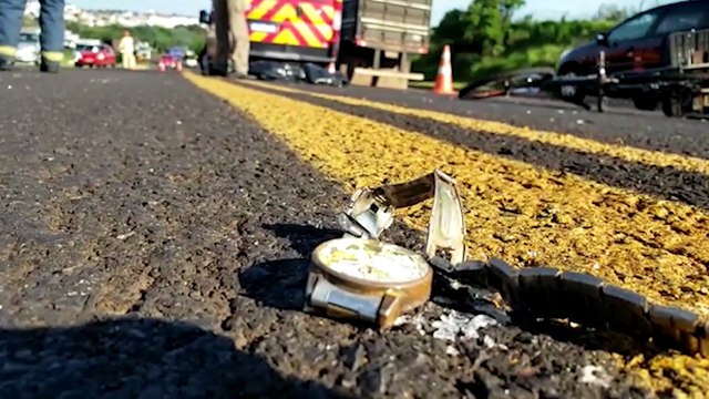 Colisão frontal entre motos deixa duas pessoas feridas às margens da BR-277