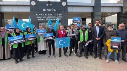 DİYARBAKIR - Çin'in Sincan Uygur Özerk Bölgesi politikaları protesto edildi