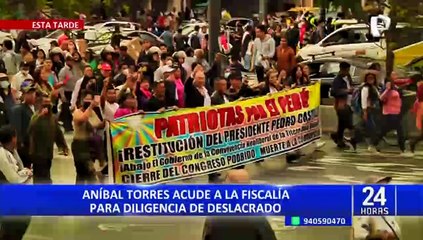 Aníbal Torres acudió a la Fiscalía para diligencia de deslacrado de todo lo incautado en la PCM