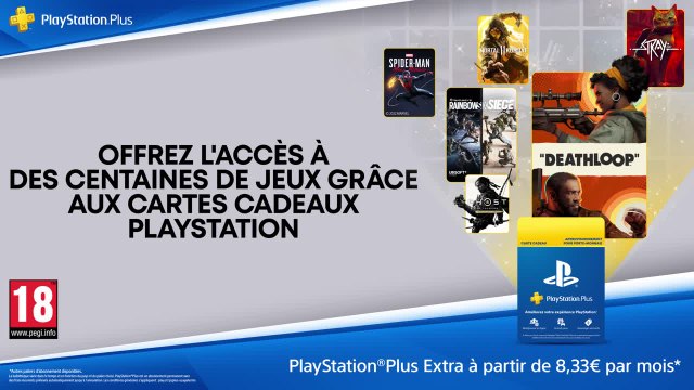 Cartes cadeau PlayStation - décembre 2022