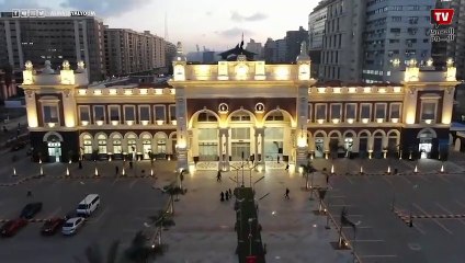 أعمال تطوير ميدان ومحطة مصر بالإسكندرية بعد إعادة إنشائها على الطراز الإيطالى عام 1920