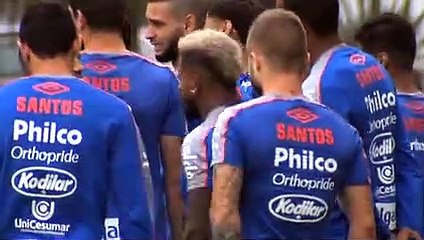 Imagens do treino do Santos desta segunda-feira